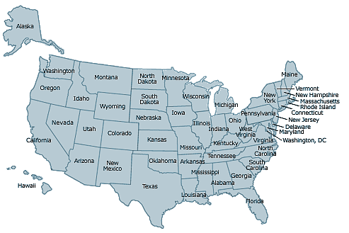 Map of the U.S.